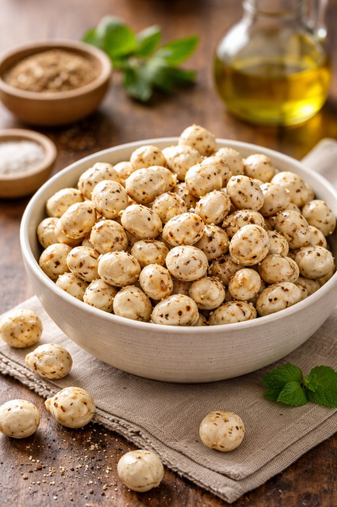 Roasted makhana in a bowl